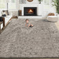 8x10 Area Rugs for Living Room: Fluffy Shag Soft Washable Rug Large Fuzzy Plush Indoor Carpet for Bedroom Nursery Playroom Kids Girls Boys Room (Grey Camel, 8'x10')
