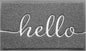 CozyBounty Door Mat Hello Mats Outdoor Indoor Non-Slip Doormat for Entryway Low-Profile Floor Mat for Yard, Garage, High Traffic Areas (36"x24", Grey)