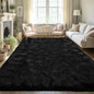 LOCHAS Ultra Soft Indoor Modern Area Rugs Fluffy Living Room Carpets for Children Bedroom Home Decor Nursery Rug 3x5 Feet, Black