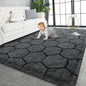 TWINNIS Super Soft Shaggy Rugs Fluffy Carpets, 6x9 Feet, Indoor Modern Plush Area Rugs for Living Room Bedroom Kids Room Nursery Home Decor, Upgrade Anti-Skid Rectangular Fuzzy Rug, Dark Gray