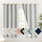 NICETOWN Grey Complete 100% Blackout Curtain Set for Cafe, 52W x 48L, 2 Pcs, Thermal Insulated & Energy Efficiency Cold Blocking Window Full Shading Panels for Shift Worker and Light Sleepers