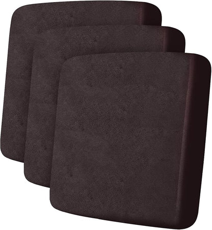Leather Look Couch Cushion Covers Sofa Seat Slipcovers Sets Couches Furniture Protector for Sectional Armchair Loveseat Pets Kids Stretch Spandex Fabric (3 Cushion XL Sofa, Chocolate)
