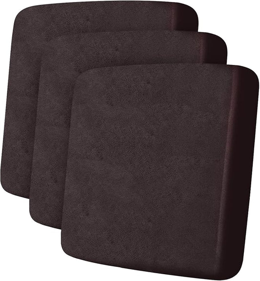 Leather Look Couch Cushion Covers Sofa Seat Slipcovers Sets Couches Furniture Protector for Sectional Armchair Loveseat Pets Kids Stretch Spandex Fabric (3 Cushion XL Sofa, Chocolate)