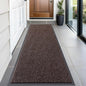 OLANLY Front Door Mat Indoor Outdoor Entrance, Waterproof Heavy Duty Doormat, Fade Resistant, Low Profile, Easy Clean Patio Porch Welcome Floor Mats for Entry, 59x20, Tan