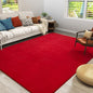 Amearea Large Modern Area Rugs for Bedroom Living Room, 5x8 Feet Red Thickened Memory Foam Rug, Fluffy Indoor Washable Rugs Non Slip Minimalist Carpet for Boys Girls Dorm Nursery Room Decor