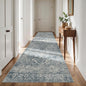 4x12 Washable Hallway Runner Rug - Wide Kitchen Runners Vintage Low Pile Carpet Soft Thin Floor Runner with Rubber Backing for Entryway Bedroom Living Room Home Decor (Blue)