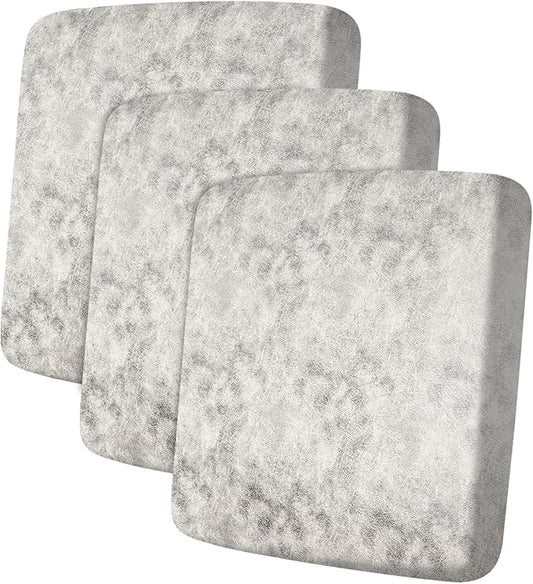 Leather Look Couch Cushion Covers Sofa Seat Slipcovers Sets Couches Furniture Protector for Sectional Armchair Loveseat Pets Kids Stretch Spandex Fabric (3 Cushion Sofa, Griege)