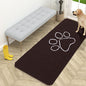 OLANLY Dog Door Mat for Muddy Paws 59x24, Paw Print Design, Absorbs Moisture and Dirt, Absorbent Non-Slip Washable Doormat, Quick Dry Chenille Mud Mat for Dogs, Entry Indoor Entryway Carpet, Brown