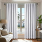 Deconovo Blackout Curtains, Thermal Insulated, W70 x L84 2 Panels, Back Tab, Machine Washable, Room-Darkening Drapes for Bedroom/Living Room Star White