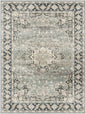 7X9 Area Rugs - 7X9 Washable Area Rug Indoor Vintage Rug Print Rug Low-Pile Floor Carpet for Living Room, Bedroom (Olive Charcoal/Yellow/Tan)