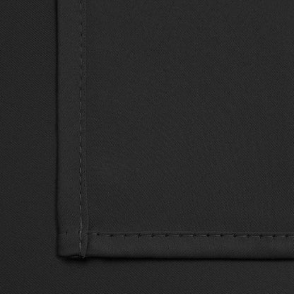 Yakamok Room Darkening Grommet Window Drapes Thermal Insulated Light Blocking Blackout Curtains for Bedroom(Black,38Wx36L,2 Panels)