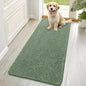 OLANLY Dog Door Mat for Muddy Paws 70x32, Absorbs Moisture and Dirt, Absorbent Non-Slip Washable Doormat, Quick Dry Chenille Mud Mat, Entry Indoor Entryway Carpet for Inside Floor, Olive Green