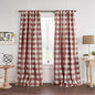 Elrene Home Fashions Farmhouse Living Grainger Buffalo-Check Blackout Window Curtain, Living Room and Bedroom Drape with Rod Pocket Tabs, 52" x 95", Red, 1 Panel