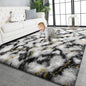 TWINNIS Super Soft Shaggy Rugs Fluffy Carpets, 4x5.9 Feet, Indoor Modern Plush Area Rugs for Living Room Bedroom Kids Room Nursery Home Decor, Upgrade Anti-Skid Rectangular Fuzzy Rug, Grey Gold