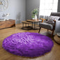 Latepis Round Area Rugs 6ft Washable Fur Rugs for Bedroom Purple Faux Sheepskin Rug Fluffy Shag Rug for Living Room Soft Shaggy Rug Dorm Room Decor