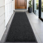 OLANLY Front Door Mat Indoor Outdoor Entrance, Waterproof Heavy Duty Doormat, Fade Resistant, Low Profile, Easy Clean Patio Porch Welcome Floor Mats for Entry, 59x20, Black