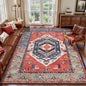 SERISSA 5x8 Area Rugs for Living Room, Large Washable Non-Slip Boho Rug, Ultra Soft Vintage Rust Oriental Tribal Print Distressed Carpet for Bedroom Dining Room Dorm Office Home Decor