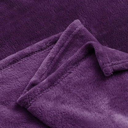 BEDELITE Fleece Blankets Queen Size Purple Throw Blankets for Bed, Luxury Plush Cozy Fuzzy Blanket 90x90 inches, Super Soft Warm Lightweight Throw Blanket All Seasons Suitable