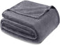 Exclusivo Mezcla Fleece Blanket Cal King Size for Bed, Super Soft and Warm, All Season, Cozy, Plush, Lightweight, 120x120 Inches, Dark Grey