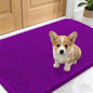 OLANLY Dog Door Mat for Muddy Paws 24x16, Absorbs Moisture and Dirt, Absorbent Non-Slip Washable Doormat, Quick Dry Chenille Mud Mat for Dogs, Entry Indoor Entryway Carpet for Inside Floor, Purple