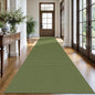 KOZYFLY Extra Long Runners for Hallways 3x18 ft Washable Kitchen Runner Non Slip Rubber Backed Hallway Rug Cotton Entryway Runner Rug Floor Carpet for Indoor Hall, Kitchen, Bright Green/Earthy Green