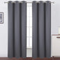 LEMOMO Grey Thermal Blackout Curtains/42 x 84 Inch/Set of 2 Panels Room Darkening Curtains for Bedroom