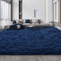 Deerhoo Large Shag Area Rugs 10 x 14, Plush Fuzzy Rugs for Living Room, Ultra Soft Fluffy Furry Rug for Bedroom, Anti-Skid Indoor Solid Carpet Nursery Rugs for Kids Room Home Decor, Navy Blue