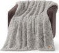 UGG Adalee Faux Fur Throw Blanket for Couch, Cozy Fuzzy Blanket for Chair or Bed, Easy Care Reversible Fluffy Throw, Luxury Home Decor, 50-inch x 70-inch, Seal Grey