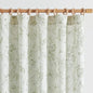 jinchan Floral Curtains 84 Inches Long Sage Green Flower Linen Farmhouse Curtain for Living Room French Country Vintage Curtain Rod Pocket Curtains Set 2 Panels Floral Printed