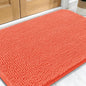 OLANLY Dog Door Mat for Muddy Paws 34x21, Absorbs Moisture and Dirt, Absorbent Non-Slip Washable Doormat, Quick Dry Chenille Mud Mat for Dogs, Entry Indoor Entryway Carpet for Inside Floor, Coral