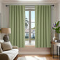 Deconovo Blackout Curtains, Thermal Insulated, W52 x L54 2 Panels, Back Tab, Machine Washable, Room-Darkening Drapes for Bedroom/Living Room Sage Green