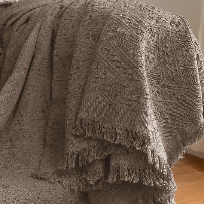 HOMERILLA Sectional Couch Covers for Sectional Sofa L Shaped Sofa Cover Blanket 2 Pieces L Shape Furniture Protector for Pets Dogs(Taupe, XXX-Large)