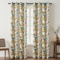 Topfinel 94 Inches Long Custom Window Treatments,Retro Art Deco Euro Flower Hummingbird Patterned Pretty Elegant Light Blocking Grommet Curtains Vintage Floral Curtains for Bedroom Playroom Room