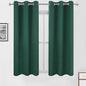 LEMOMO Dark Green Blackout Curtains/42 x 63 Inch/Set of Two Panels Grommet Bedroom Curtains