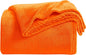 KMUSET Super Soft Fall Throw Blanket Premium Silky Flannel Fleece Twin Size Orange Microfiber Lightweight Blanket All Season Use