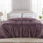 TOONOW Fleece Bed Blanket King Size 90x108 inches , Super Soft Fluffy Fuzzy Plush Blanket Geometric Pattern Cozy Microfiber Flannel Blankets for Couch, Bed, Sofa, Purple