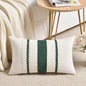 Fancy Homi Set of 1 Dark Green Boho Lumbar Decorative Throw Pillow Covers 12x20 Inch for Couch Bed Sofa Bedroom, Modern Farmhouse Vintage Forest Green Living Room Decor