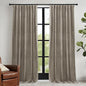 RYB HOME Taupe Velvet Curtains 84 inches Length with Hook Tape, Thermal Insulated Privacy Protect Decorative Drapes for Window, W 52 x L 84 inches, 2 Panels Set