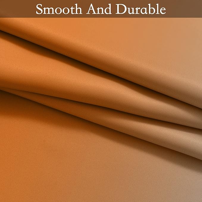 SimpleHome Ombre Room Darkening Curtains for Living Room, Light Blocking Gradient Orange to Greyish White Thermal Insulated Grommet Window Curtains Drapes for Bedroom, 2 Panels, 42x63 inches Length