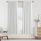 Guken White 100% Blackout Linen Curtains 52 Inch Wide by 60 Inch for Living Room Bedroom Back Tab Thermal Insulated Black Out Linen 2 Drapes Room Darkening Farmhouse Window Curtains