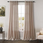 Oatmeal Linen Curtains 108 Inches Long 2 Panels Set for Living Room Back Tab Pocket Semi Sheer Modern Minimalist Extra Long Linen Curtain Light Filtering Ceiling Drapes for Large Window 40x108