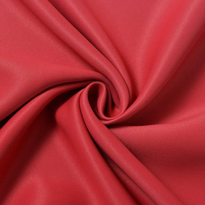 Yakamok Red and Black Blackout Curtains, Ombre Room Darkening Window Curtains for Living Room,Grommet Thermal Insulated Drapes,Light Blocking Curtains for Girls Bedroom,52x54 Inch, 2 Panels