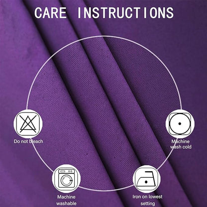 LEMOMO Blackout Curtains 52 x 120 Inch Long Purple Curtains Set of 2 Panels Room Darkening Curtains for Bedroom and Living Room