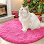 OLANLY Hot Pink Round Rugs for Bedroom - Machine Washable, 2 ft Circle Area Rugs for Living Room, Soft and Fluffy Shaggy Carpet for Teen Girls and Boys, Nursery Rooms, Dorms, Home Decor Aesthetic