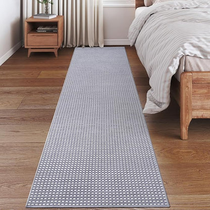 YDKGL 2x6 ft Kitchen Runner Rug Mat Non Slip Boho Woven Hallway Runner Washable, Soft Long Entryway Laundry Hall Floor Runners Rugs Carpet for Indoor Backdoor Bedroom Kitchen Living Room, Gray