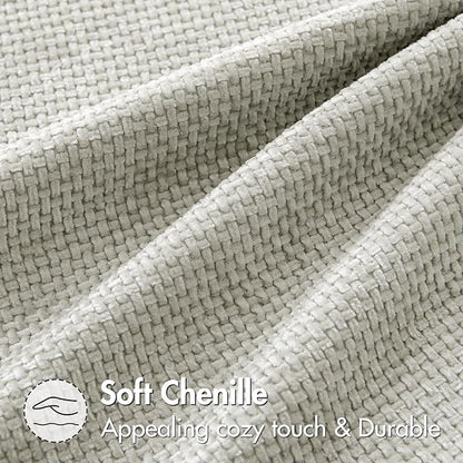 MIULEE Pack of 2 Couch Throw Pillow Covers 20x20 Inch Grey-White Modern Boho Accent Decorative Pillow Covers Soft Chenille Farmhouse Cushion Covers for Home Decor Bed Sofa Living Room