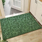 Bulijojo Sturdy Front Entrance Doormats,Durable Heavy Duty Welcome Mat,Thick Absorbent Natural Rubber Non Slip Mat,Easy Clean Entryway Mat Leaves Green, 47" x 32"