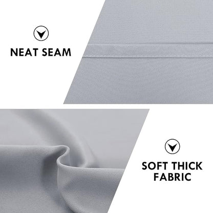 DWCN Silver Grey Blackout Curtains for Bedroom, Thermal Insulated Energy Saving Room Darkening Curtains for Living Room (W60 x L84 inch, Set of 2 Panels, Top of Rod Pocket)