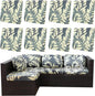 8Pcs Outdoor Cushion Covers, Patio Cushion Covers,Stretch Elastic Slipcovers, Replacement Washable & Reusable Furniture Protector for Patio Couch (Black Fantasy-Pattern,Cover Only)