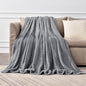 BEDELITE Fleece Throw Blanket for Couch – 3D Ribbed Jacquard Soft and Warm Decorative Fuzzy Blanket – Cozy, Fluffy, Plush Lightweight Gray Throw Blankets for Bed, Sofa, 50x70 inches